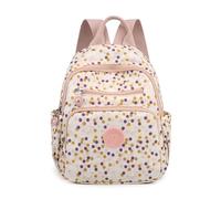 YANAIER Mochila pequeña para mujer, resistente al agua, mochila de ciudad, mochila pequeña para niñas, mochila escolar para viajes, ocio y compras, lunares multicolor, small, Casual