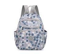 YANAIER Mochila pequeña para mujer, resistente al agua, mochila de ciudad, mochila pequeña para niñas, mochila escolar para viajes, ocio y compras, Puntos blancos azules, small, Casual