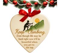 Yanayi De Corazón para Árbol De Navidad | Decoraciones Románticas De Cerámica,De Árbol De Corazones De Amistad - para Hermanas del Alma Mejores Amigas Mujeres Maestra Familia Pomos De Puerta