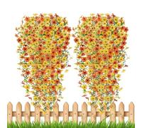 Yanayi Flores Falsas | Decoración Hogar Orquídea Violeta Realista | Plantas de Tallos Artificiales de Exterior 2 Piezas - para Cumpleaños Patio Pared Ventana Dormitorio Baño Granja Interiores