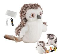 Yanayi Juguete Interactivo De Pájaro para Gatos con Sonido,Pájaro Recargable con Hierba Gatera Y 3 Modos De Aleteo - Peluche Chirriante Compañero De Juego -