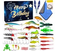 Yanayi Kit De Cebo De | Kit De Señuelos Realistas para,Cebos Realistas para Capturar - para Hombres Papá dor Agua Salada Bote Lago Mar Trucha Crappie Bagre Salmón Walleye Cumpleaños