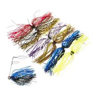 Yanayi Spinnerbait - Juego de 6 faldas de pesca de silicona, accesorios de pesca para perca en agua salada, agua dulce, ríos, lagos, orillas, desde el barco, en el camping, para supervivencia y