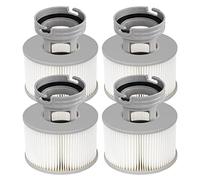 YanBan 4 juegos de filtros de bañera de hidromasaje + adaptador de base atornillable para MSpa, bomba de cartucho de filtro de versión mejorada apta para MSPA todas las bañeras de hidromasaje actuales