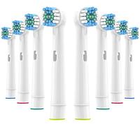 YanBan Cabezal de cepillo de dientes compatible con Oral B, paquete de 8 cabezales de cepillo de dientes de repuesto compatibles con Braun cepillos de dientes eléctricos