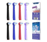 YanBan Cabezales de cepillo de dientes eléctricos de repuesto compatibles con Oral B, cabezales de cepillo de dientes para adultos para Braun, paquete de 8 cabezas de cepillo de dientes de colores