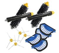 YanBan - Juego de 4 filtros AeroVac Azules + 2 cepillos Principales + 4 cepillos Laterales para iRobot Roomba 600 Series 620 630 650 660 Accesorios de Repuesto