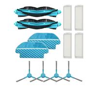 YanBan Kits de Repuesto para Cecotec Conga 3290 3490 3690 Las Piezas de Repuesto para aspiradora Incluyen 2 cepillos de Rodillo, 4 filtros HEPA, 2 pa?os para fregona, 4 cepillos Laterales