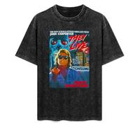 yanbei Mens John Carpenter They Live Movie Poster T Rare Film Print Big Trouble T-Shirt Black L