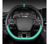 YANBINDP para Fiat 500X Cross/City Cross 2018-2025 Funda Volante Coche Cuero PU Cubierta de Volante Antideslizante Transpirable Protección Interior Accesorios,A/Green
