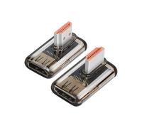 YANBORONSN Adaptador HDTV 2.1 de 8K, Adaptador HDTV de 90 Grados en Ángulo Izquierda & Derecha Macho a Hembra, Compatible con 8K@60Hz, 4K@120Hz para Cajas de TV,Televisiones (Paquete de 2)