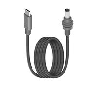 YANBORONSN Cable de alimentación 100W PD USB C a Mini DC 5,5 mm x 2,1 mm, Cable de carga de extensión 18AWG Mini DC 5521 macho a Tipo C macho 20V 5A para terminales satelitales portátiles (2M)