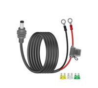 YANBORONSN Cable de alimentación CC Impermeable 18AWG Mini DC5521 a Terminal de Anillo O, Fusible Incorporado de 30A con fusibles adicionales 30A/25A/20A, Compatible con Star // Link Mini (3M)