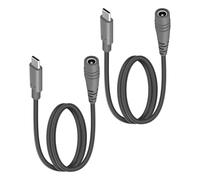 YANBORONSN Cable de alimentación Corto 100W PD USB C a Mini DC 5,5 mm x 2,1 mm, Cable de carga de extensión 18AWG Mini DC 5521 hembra a Tipo C macho 20V 5A (Pack de 2, 0,5M)