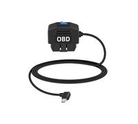 YANBORONSN Cable de alimentación OBD automotriz, adaptador de cable duro USB C a OBD-II con Botón de interruptor para cámara de salpicadero 24 horas de vigilancia/modo Acc, (90 Grados USB Micro)