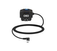 YANBORONSN Cable de alimentación OBD automotriz, adaptador de cable duro USB C a OBD-II con Botón de interruptor para cámara de salpicadero 24 horas de vigilancia/modo Acc, (90 Grados USB C)