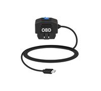YANBORONSN Cable de alimentación OBD automotriz, adaptador de cable duro USB C a OBD-II con Botón de interruptor para cámara de salpicadero 24 horas de vigilancia/modo Acc, (USB Micro)