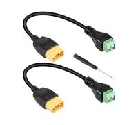 YANBORONSN Cable de Alimentación XT60 Macho a Terminal sin Soldadura para Paneles Solares, Modelos RC, Entusiastas del DIY e Ingenieros (0.3M/1Pie)