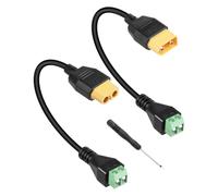 YANBORONSN Cable de alimentación XT60 macho a terminal sin soldadura, XT60 hembra a terminal sin soldadura para paneles solares, modelos RC, entusiastas del bricolaje, ingenieros (1 par)