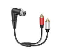 YANBORONSN Cable de Conexión Y-Splitter XLR Hembra 90° a Doble RCA Macho, Cable de Audio Estéreo Divisor 3 PIN XLR 1 Hembra a 2 RCA Macho para Sistemas de Audio Estéreo Hi-Fi, Mezclador (30CM)