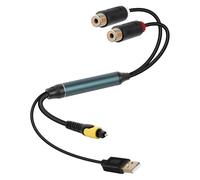 YANBORONSN Cable de fibra óptica digital a RCA hembra con cable de alimentación USB para TV, decodificador, DVD, Blu-ray y otros dispositivos
