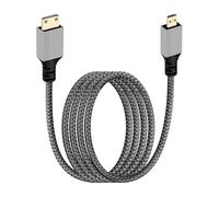 YANBORONSN Cable Micro HDTV a Mini HDTV 4K@60Hz, Cable Macho Mini HD TV a Macho Micro HDTV2.0 Trenzado, 18Gbps Tipo D a Tipo C para Monitor, Proyector (1,8M)