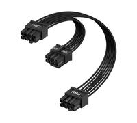 YANBORONSN Cable para CPU para Fuentes de alimentación modulares, 60 cm 8 Pin a 8 Pin hasta 20 cm 8Pin (4+4) para CPU, Cable Macho a Macho para Fuente de alimentación Modular (18AWG)