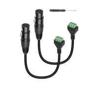 YANBORONSN Cable XLR macho a terminal sin soldadura de 3 pines, XLR hembra a terminal de 3 pines con destornillador para altavoces, equipo de audio, guitarras, karaoke, estudios hembra