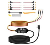 YANBORONSN Dash CAM Hardwire Kit con Fusible de Varios tamaños, 12V-24V a 5V / 3A USB C Dash Cámara Hardwire Kit con Pantalla Digital y protección de bajo Voltaje(3,5 M / 11,4 pies)