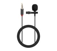 YANBORONSN Micrófono de Solapa Lavalier TRRS, Micrófono Lavalier Macho de 3.5 mm 4 Polos para micrófono D/JI, Amplificador de Voz, Profesores, Oradores, Entrenadores, Presentaciones (1,5M)