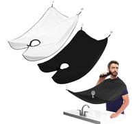 YanBous 2 Piezas Delantal de Barba para Recortar y Afeitar, Paño Captura Pelos Impermeable con 2 Ventosas, Ideal para Cortes de Pelo y Cuidado de la Barba en Casa, Regalos para Hombres