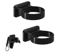 YanBous 2 Soportes para Secador de Pelo, Soporte para Secador de Pelo sin Perforación, Soporte Autoadhesivo para Secador de Pelo, Soporte de Pared para Secador de Pelo (Negro)
