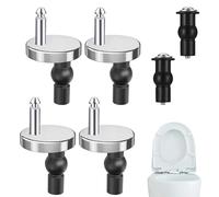 YanBous 4 piezas Bisagras para Tapa Inodoro, Fijaciones para Asiento de Inodoro, Bisagras Tapa WC de Acero Inoxidable, Replacement Toilet Seat Hinges, Bisagras de Asiento Inodoro.