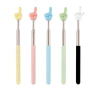 YanBous 5 Unidades de Punteros Telescópicos para Profesores, Varillas Indicadoras Retráctiles para el Aula, Punteros de Acero Inoxidable Extensibles para Presentaciones (5 Colores)