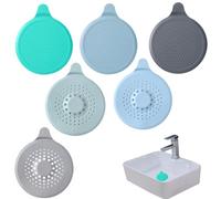 YanBous 6 Piezas Tapones Universales para Desagüe - Tapones Antibloqueo para Cocina y Baño, Apta para Lavabos, Duchas y Bañeras (3 Colores y 2 Diseños)
