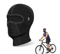 YanBous Balaclava de invierno corta para mujeres y hombres - Polar cálido & malla transpirable, cortaviento, protección UV, adecuada para moto, esquí & bicicleta, diseño sin costuras, Negro