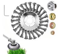 YanBous Cepillo Profesional para Malezas para Desbrozadora-Cepillo de Alambre de 6 Pulgadas para Desbrozadora,Cepillo para Malezas de Alta Calidad con Agujero de 25,4 mm,Eliminación Eficaz de Musgo