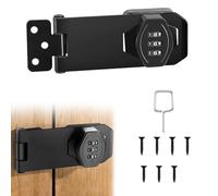 YanBous Cerradura de seguridad, cerradura de combinación para puerta, cerradura de seguridad negra de metal para puertas pequeñas en armarios, cajoneras, buzón, despensa