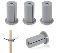 YanBous Juego de 4 piezas para cables - Ojetes para cables, cubiertas para ojetes de cables y pasacables para agujeros de pared de 1 pulgada en gris - para una protección eficaz de cables.