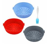 YanBous Juego de 7 Moldes de Silicona para Freidora de Aire - Antiadherente y Silicona Libre de BPA - Insertos Reutilizables para Air Fryer, Ideal para Freidoras de Aire, Horno & Microondas