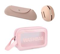 YanBous Set de 3 estuches de viaje de silicona, elegante bolsa para pinceles de maquillaje, caja de almacenamiento para esponja de maquillaje y neceser impermeable;suave,portátil e ideal para viajar.