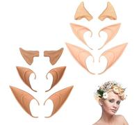 YanBous Set de Orejas de Elfo de Látex, 6 Pares de Diseños Variados para Cosplay y Accesorios de Disfraz, Perfecto para Halloween, Carnaval, Fasching y Fiestas Temáticas.