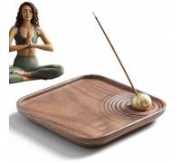 YanBous Soporte magnético para Incienso de Madera - Incensario Estilo Zen para una atmósfera Relajante, Ideal para decoración de Interiores, Experiencia aromática en meditación y Yoga