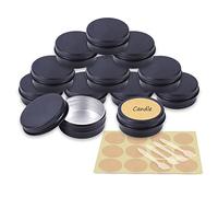 YANCAER 100 Piezas Tarros de Aluminio con Tapa Rosca 15ml Negro mate - D41mm x H17mm, Tarros Cosméticos Vacios, Latas de Aluminio Cosmetica Envases Viaje para Bálsamo Labial, Loción, Crema, Velas