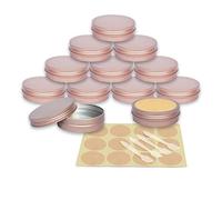 YANCAER 24 Piezas Tarros de Aluminio con Tapa Rosca 100ml Rosa mate - D83mm x H28mm, Tarros Cosméticos Vacios, Latas de Aluminio Cosmetica Envases Viaje para Bálsamo Labial, Loción, Crema, Velas