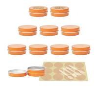 YANCAER - 30 Piezas de Aluminio Naranja de 30 ml con Tapa, Lata Aluminio Redonda D52mm x H21mm, Pequeños Recipientes para Cosméticos, Velas, Ungüentos, Jabón y Manualidades