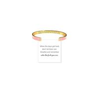 YANCHUN Pulsera con texto en inglés "Remember Who The F You Are Dont Let The Hard Days Win", brazalete motivacional para mujer, regalos inspiradores, aleación, No es una piedra preciosa