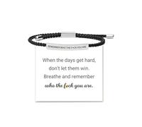 YANCHUN Pulsera «Dont Let The Hard Days Win» Remember Who The F You Are Pulsera God Is In Control Pulseras Let Them Just Breathe Jewelry Gifts, aleación, No es una piedra preciosa