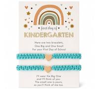 YANCHUN Regalos de regreso a clases, pulseras para el primer día de clases, pulsera de corazón a juego para madre e hija, joyería de recuerdo
