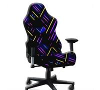 YancLife Funda para silla de juegos, funda estampada para silla de juegos, funda elástica para asientos de computadora con reposabrazos y cubierta trasera, tela suave lavable para el hogar, oficina